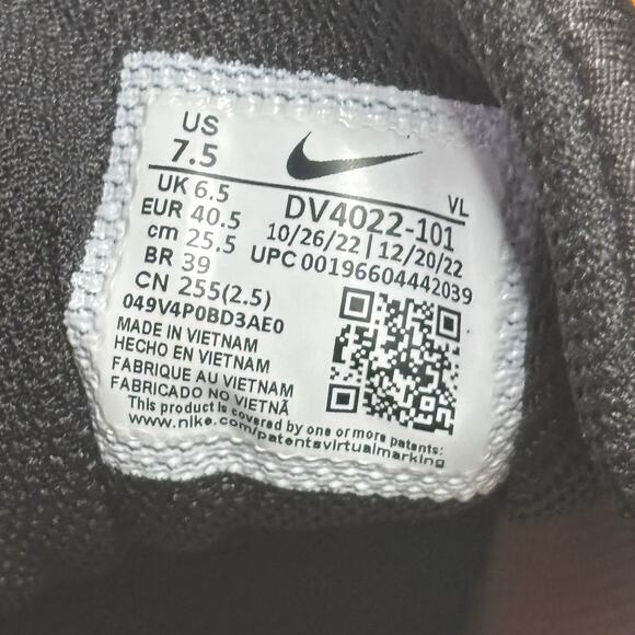 Nike Winflo 10 White Volt Laser Orange Mens Size 7.5 - Picture 6 of 12